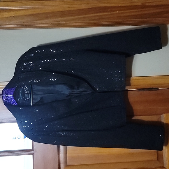 Worn Only Once Excellent Condition Like New Black Sequin Blazer - Picture 2 of 4